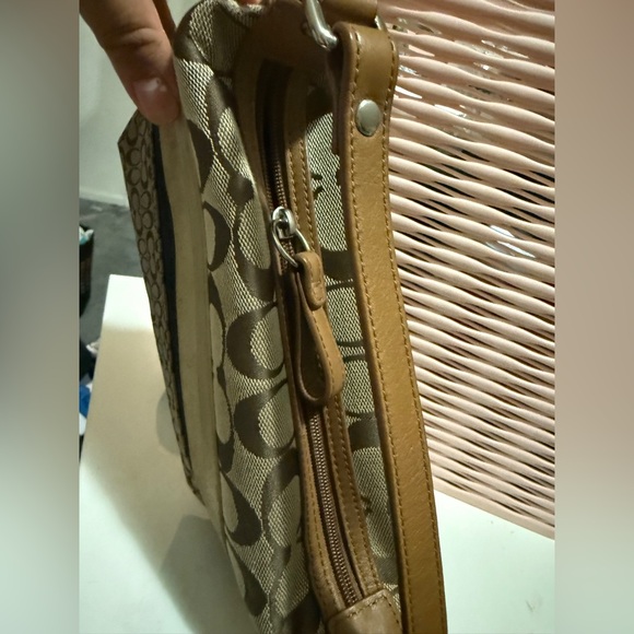 SOLD DONT RUN Coach Wave Patchwork Micro Cs Bronze Signature Jacquard Mini Bag - Picture 9 of 9